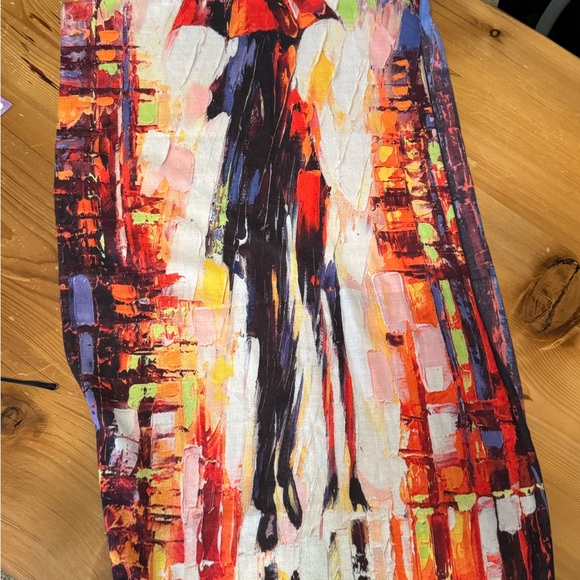 Abstract Multicolor Scarf - Picture 5 of 6